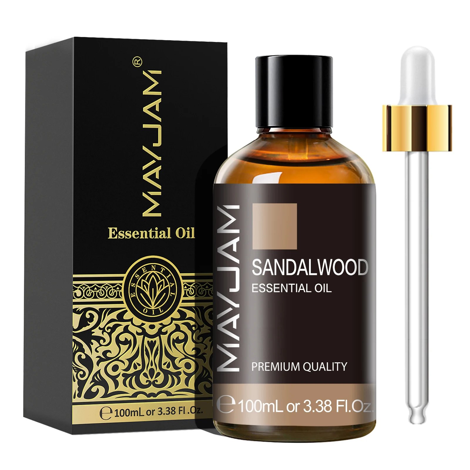 MAYJAM 1PCS 100ML Essential Oil with Dropper Sandalwood Lavender Eucalyptus Vanilla Aroma Oil For Humidifier Scent Candle Burner MAYJAM 1PCS 100ML Essential Oil with Dropper Sandalwood Lavender Eucalyptus Vanilla Aroma Oil For Humidifier Scent Candle Burner