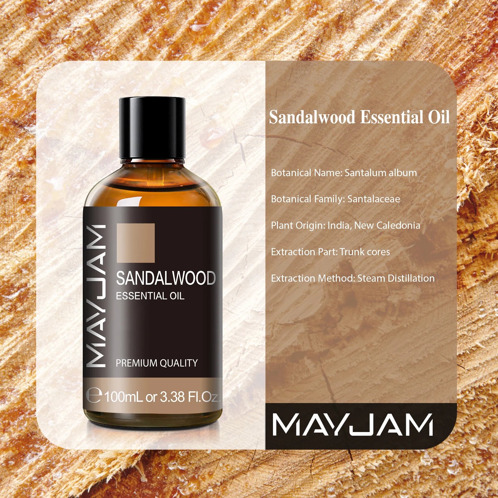 MAYJAM 1PCS 100ML Essential Oil with Dropper Sandalwood Lavender Eucalyptus Vanilla Aroma Oil For Humidifier Scent Candle Burner MAYJAM 1PCS 100ML Essential Oil with Dropper Sandalwood Lavender Eucalyptus Vanilla Aroma Oil For Humidifier Scent Candle Burner