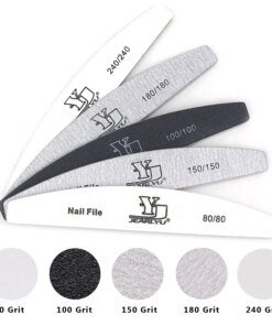 Alternative view of 5Pcs/Lot Nail File Mix Color Limas 80/100/150/180/240 Grit Professional Sandpaper Cuticle Remover Buffer Files Manicure Tool Set