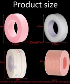 Alternative view of 1/3/5 Rolls Eyelashes Extension Tape PE Adhesive Tools Under Eye Pads For Micropore Lashes Grafting Supplies Lash Lifting Tapes