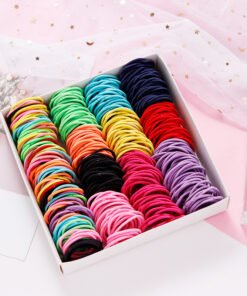 Elastic Nylon Hairbands 100 pcs Set