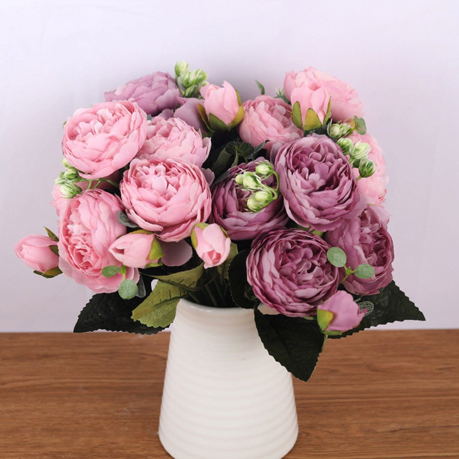 Silk Artificial Peony Flowers Set Silk Artificial Peony Flowers Set