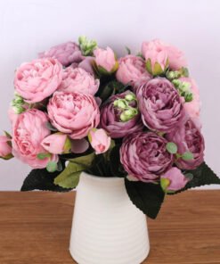 Silk Artificial Peony Flowers Set
