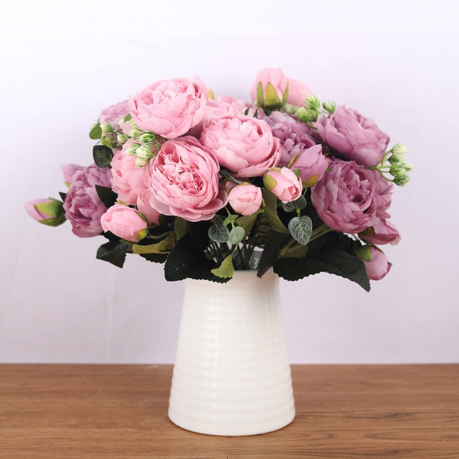 Silk Artificial Peony Flowers Set Silk Artificial Peony Flowers Set