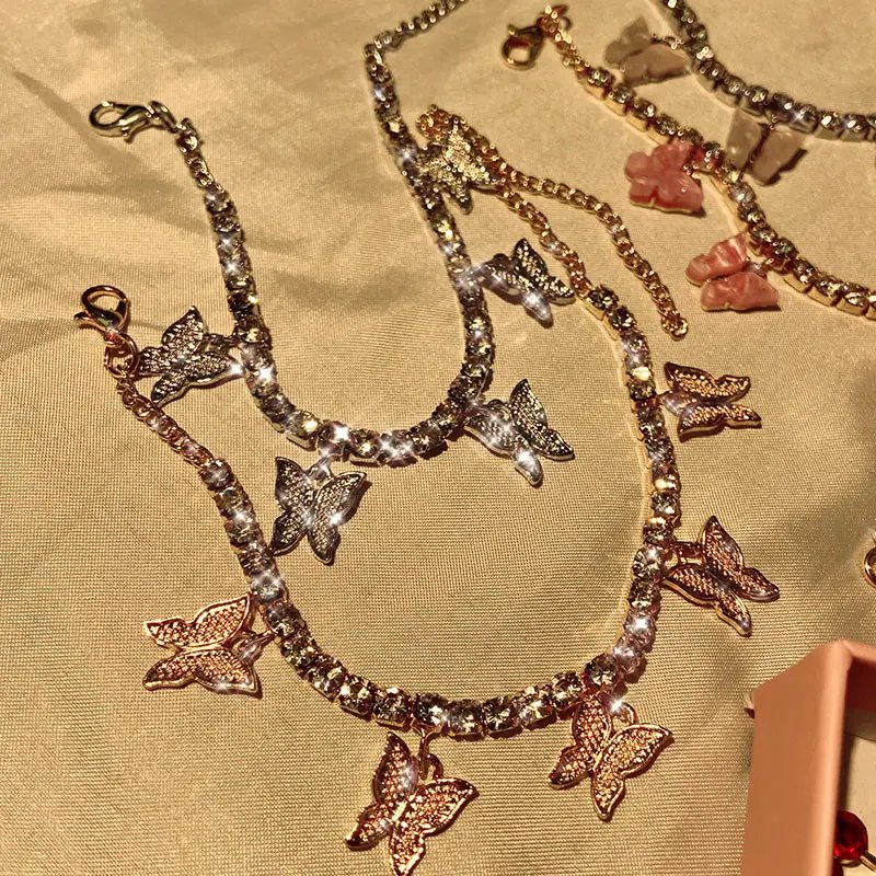 Butterfly Rhinestone Women's Ankle Bracelet Butterfly Rhinestone Women's Ankle Bracelet