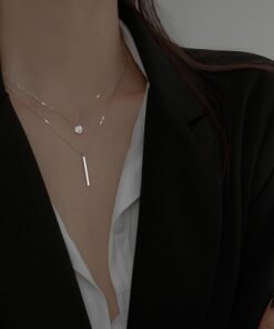 925 Sterling Silver Double Layer Necklace