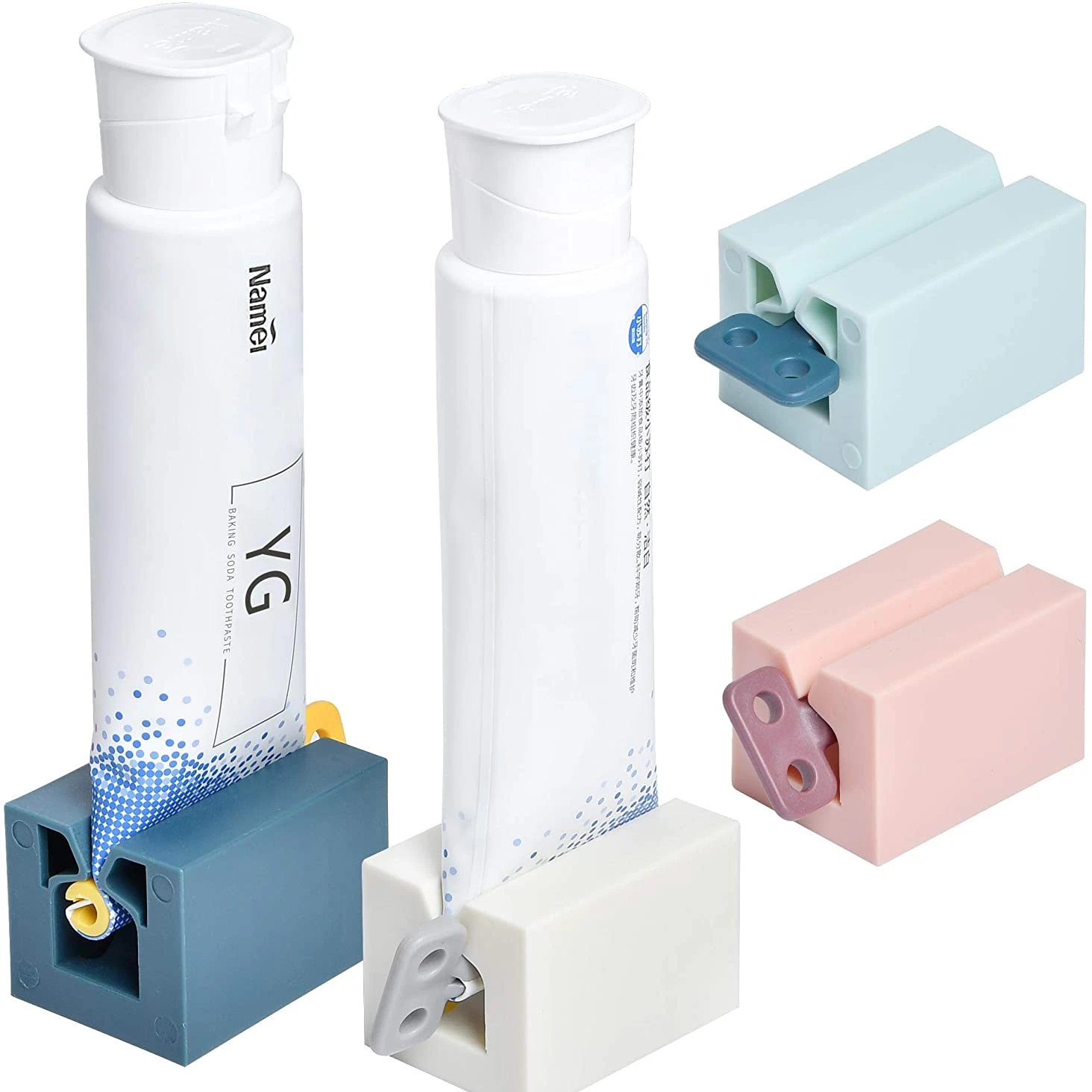 3Pcs Toothpaste Squeezer Rolling Tube, Toothpaste Seat Holder, Rotate Toothpaste Dispenser for Bathroom,  bathroom accessories