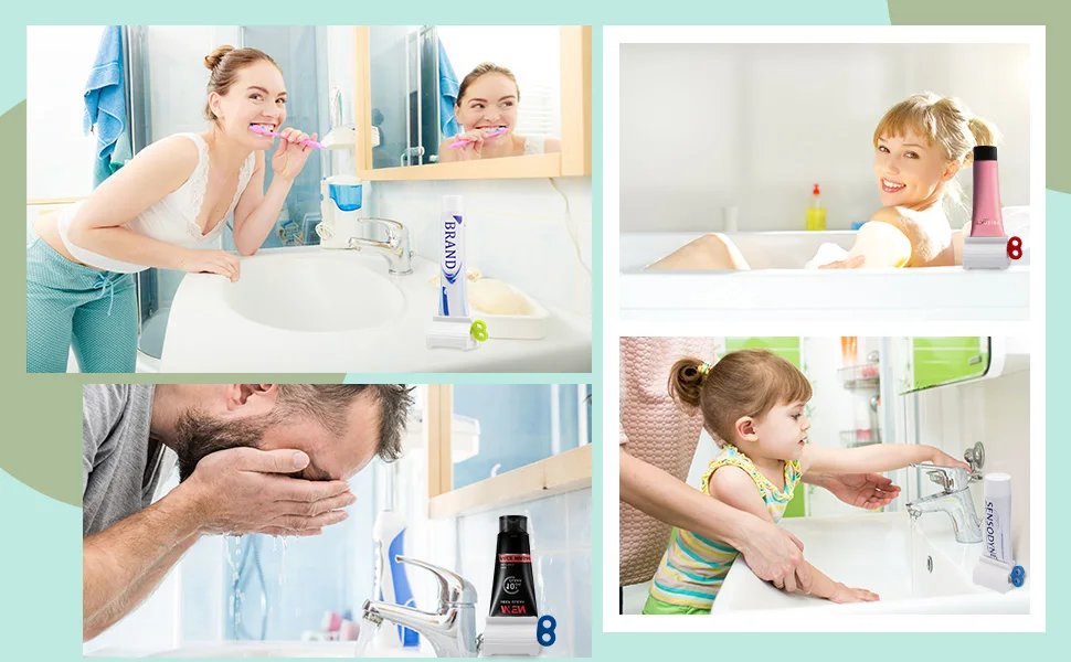3Pieces Rolling Tube Toothpaste Squeezer Toothpaste Seat Holder Stand Rotate Toothpaste Dispenser for Bathroom (Mix Color) 3Pieces Rolling Tube Toothpaste Squeezer Toothpaste Seat Holder Stand Rotate Toothpaste Dispenser for Bathroom (Mix Color)