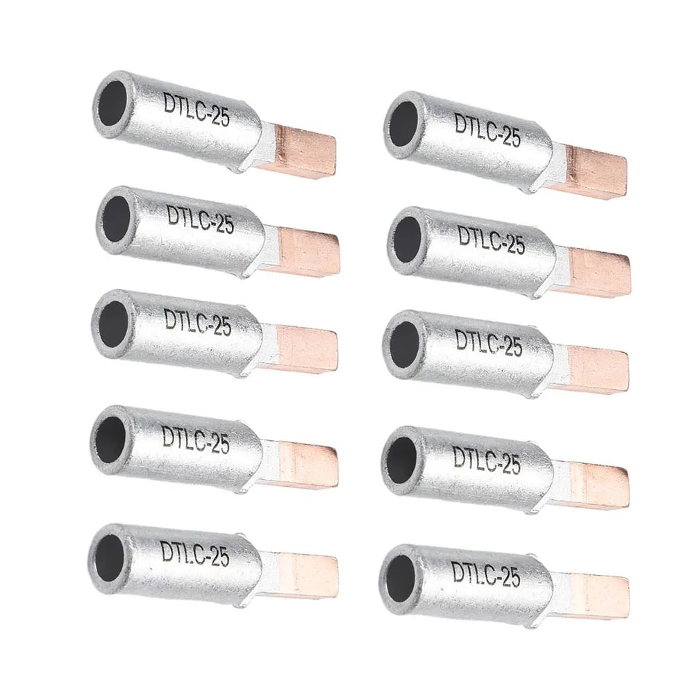 10pcs Wire Terminals DTLC-10 DTLC-16 DTLC-25 10-25mm2 For Circuit Breaker Wire DTLC Terminal Cable Lugs Wiring Connector 10pcs Wire Terminals DTLC-10 DTLC-16 DTLC-25 10-25mm2 For Circuit Breaker Wire DTLC Terminal Cable Lugs Wiring Connector