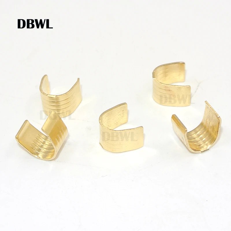 300pc DJ453 454 U Shape Copper Ring Terminals Crimp Kit - Non-Insulated Assortment Cable Wire Spade Electric Butt Connector Kit