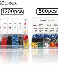 800pcs 1200pcs Insulate Cold Pressed Terminal Ferrule Insulated Double Wiring VE Cable Connector Dual Wire Tube Terminal Kit Set