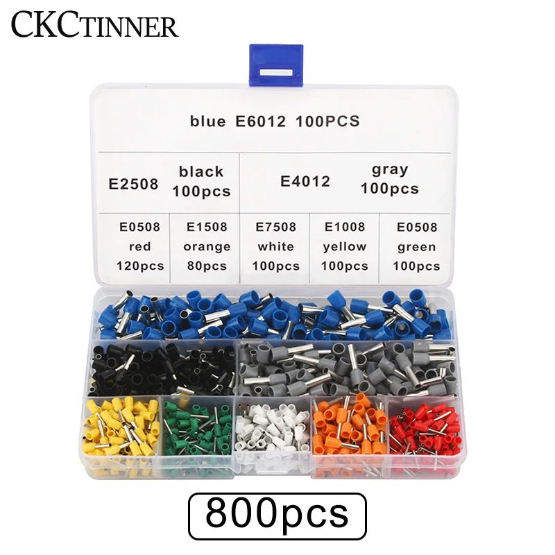 800pcs 1200pcs Insulate Cold Pressed Terminal Ferrule Insulated Double Wiring VE Cable Connector Dual Wire Tube Terminal Kit Set 800pcs 1200pcs Insulate Cold Pressed Terminal Ferrule Insulated Double Wiring VE Cable Connector Dual Wire Tube Terminal Kit Set