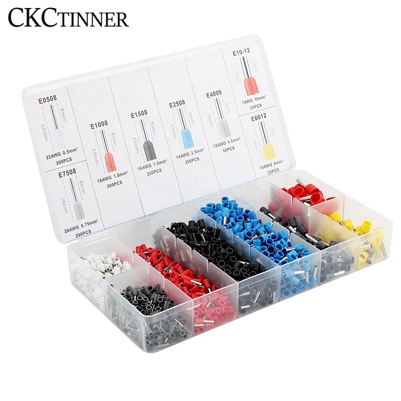 800pcs 1200pcs Insulate Cold Pressed Terminal Ferrule Insulated Double Wiring VE Cable Connector Dual Wire Tube Terminal Kit Set 800pcs 1200pcs Insulate Cold Pressed Terminal Ferrule Insulated Double Wiring VE Cable Connector Dual Wire Tube Terminal Kit Set