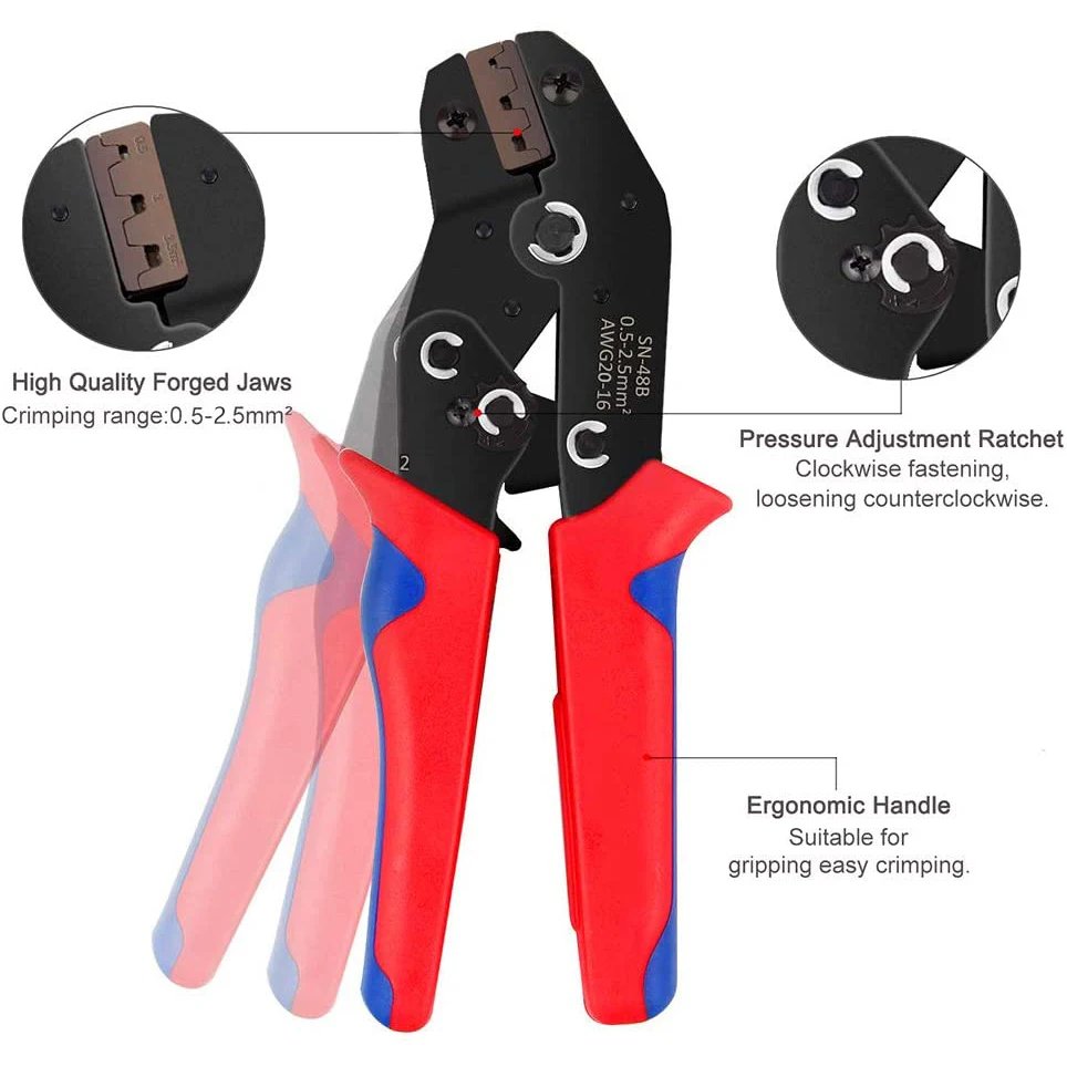 2.8/4.8/6.3mm Insulated Female Male Spade Crimp Terminals Sleeve Wire Wrap Connector And Insulated Sleeves Kit 2.8/4.8/6.3mm Insulated Female Male Spade Crimp Terminals Sleeve Wire Wrap Connector And Insulated Sleeves Kit
