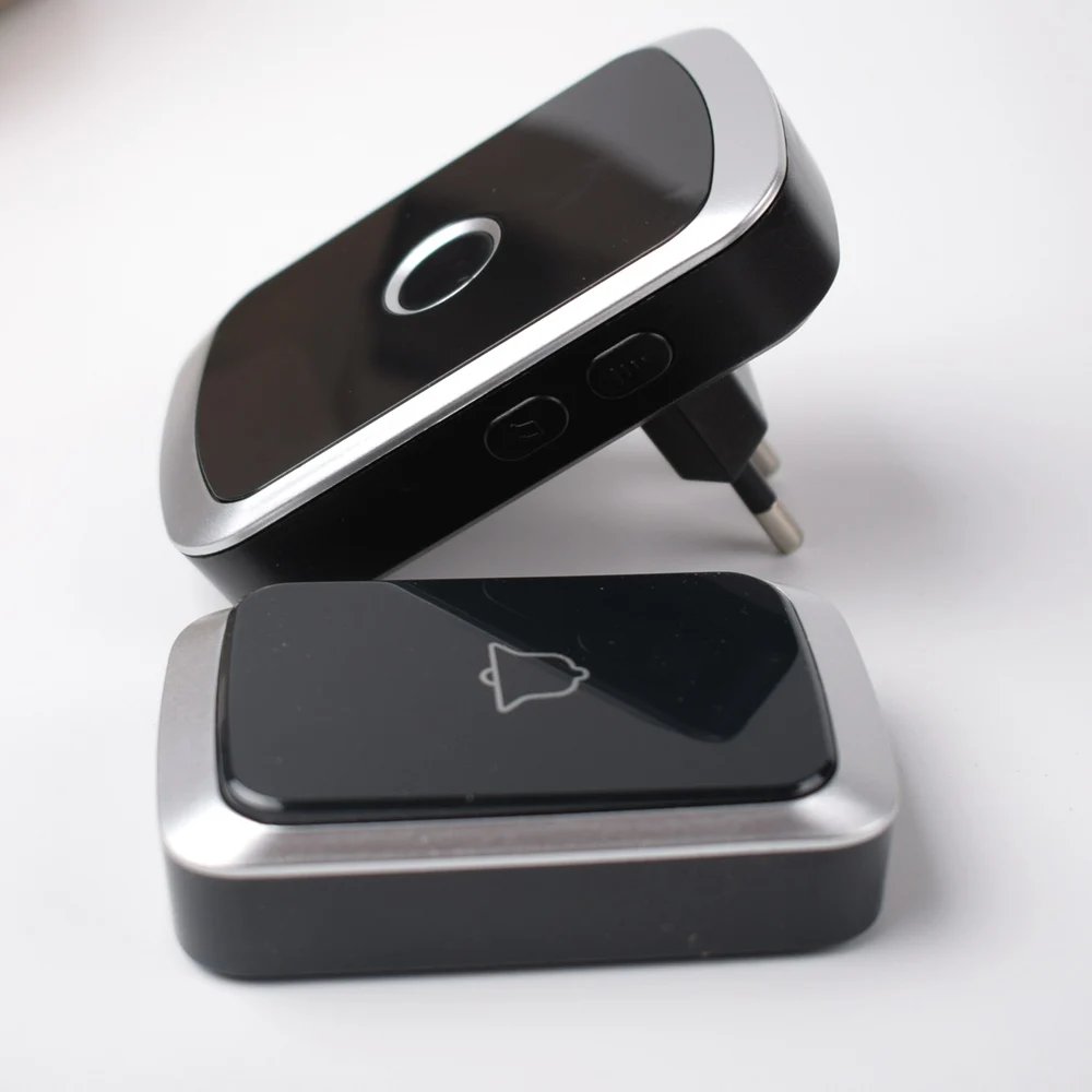Waterproof Wireless Doorbell AC 100V-240V EU Plug Smart Remote control Door Bell Rings with battery included , plug and play.