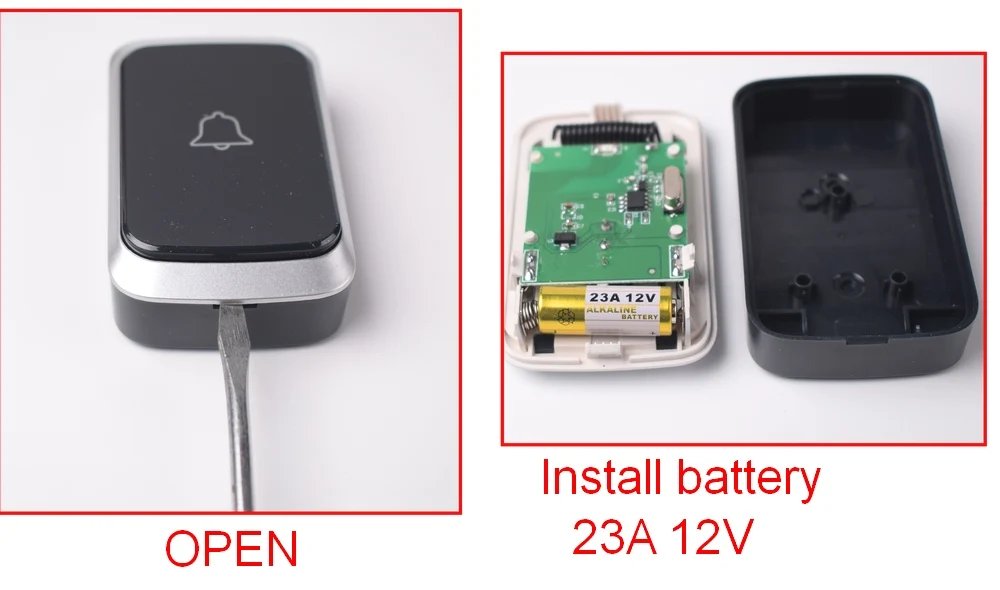 Waterproof Wireless Doorbell AC 100V-240V EU Plug Smart Remote control Door Bell Rings with battery included , plug and play.