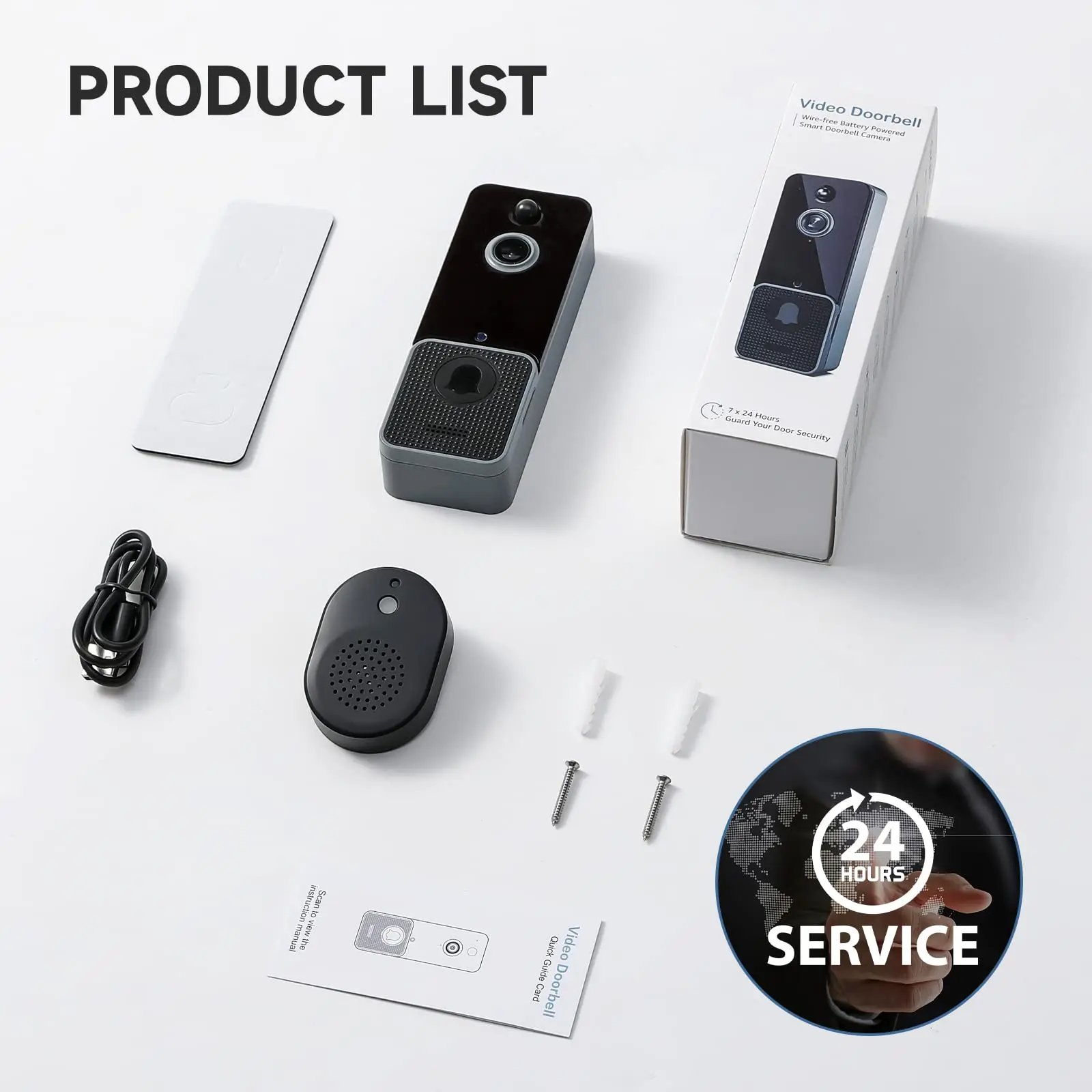 Aiwit T6 Wireless WiFi Video Doorbell Camera Smart Home Outdoor Door Bell Intercom HD Infrad Night Vision Security Protection