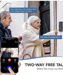 Alternative view of Aiwit T6 Wireless WiFi Video Doorbell Camera Smart Home Outdoor Door Bell Intercom HD Infrad Night Vision Security Protection