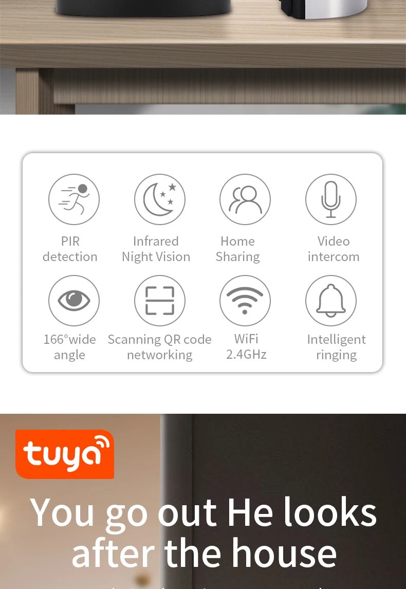 Zemismart Tuya WiFi 1080P Smart Video Doorbell Installed Battery Wireless Video Intercom Remote Recording Night Vision Camera Zemismart Tuya WiFi 1080P Smart Video Doorbell Installed Battery Wireless Video Intercom Remote Recording Night Vision Camera
