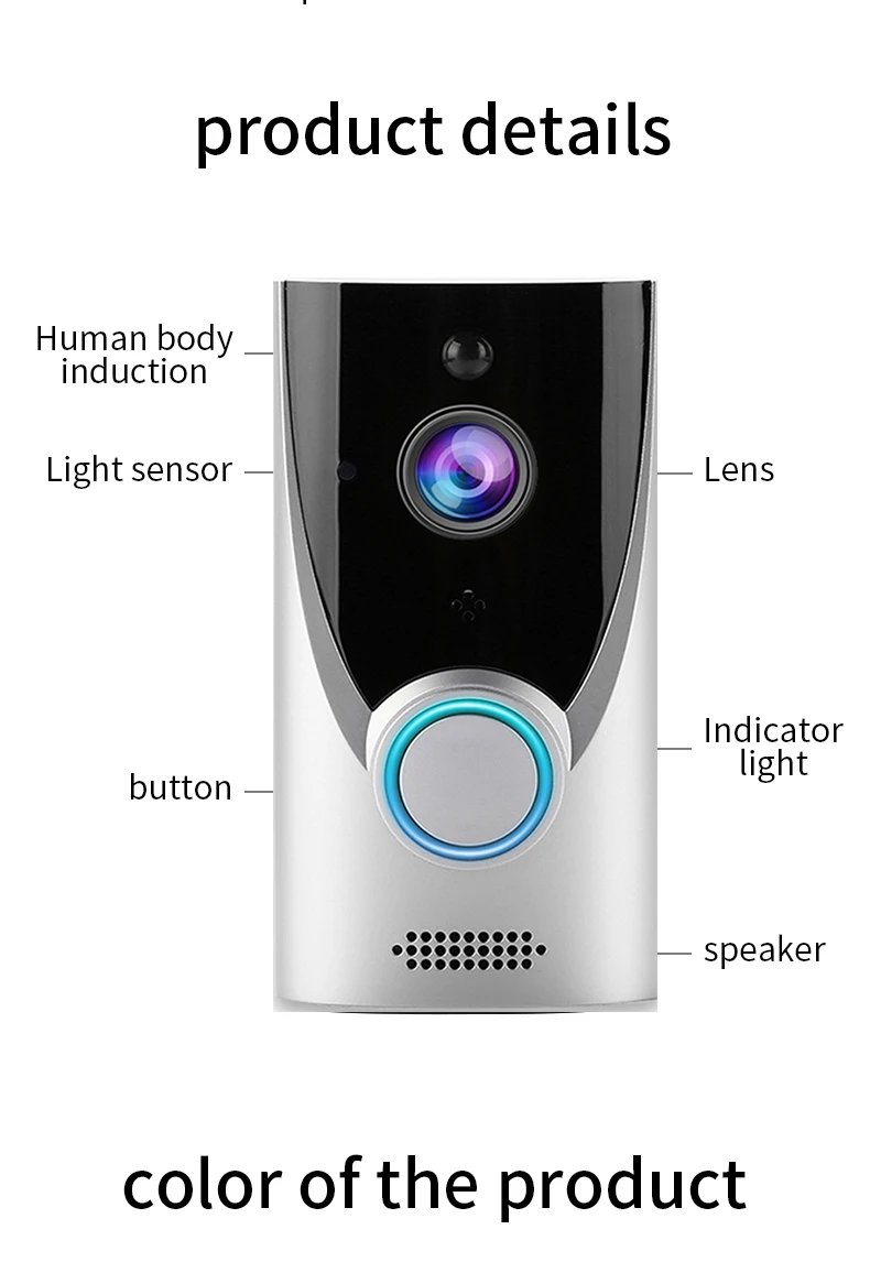 Zemismart Tuya WiFi 1080P Smart Video Doorbell Installed Battery Wireless Video Intercom Remote Recording Night Vision Camera Zemismart Tuya WiFi 1080P Smart Video Doorbell Installed Battery Wireless Video Intercom Remote Recording Night Vision Camera