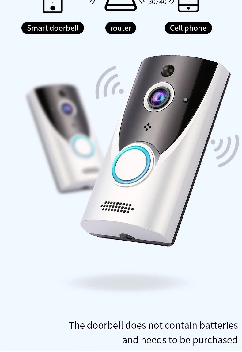 Zemismart Tuya WiFi 1080P Smart Video Doorbell Installed Battery Wireless Video Intercom Remote Recording Night Vision Camera Zemismart Tuya WiFi 1080P Smart Video Doorbell Installed Battery Wireless Video Intercom Remote Recording Night Vision Camera