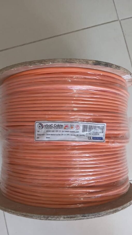 Cable incendie CR1  2x1,5; 1 meter