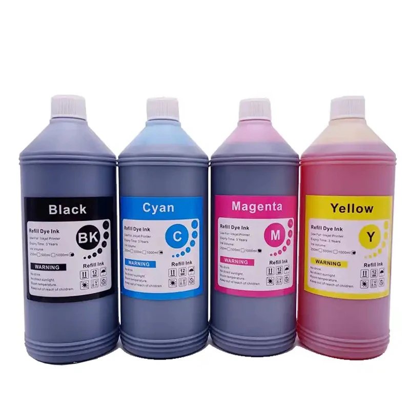 1000ML 1KG Liter Black C M Y Refill Dye Based Ink Kit Replacement For Epson Canon HP Brother Lexmark Samsung Dell Inkjet Printer 1000ML 1KG Liter Black C M Y Refill Dye Based Ink Kit Replacement For Epson Canon HP Brother Lexmark Samsung Dell Inkjet Printer
