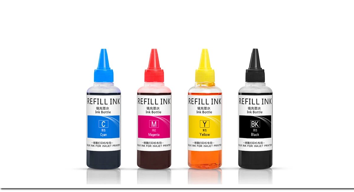OCINKJET 100ML Dye Ink Universal Refill Dye Ink Suitable For Epson HP Canon Brother Deskjet Desktop Printer 4 Colors Single OCINKJET 100ML Dye Ink Universal Refill Dye Ink Suitable For Epson HP Canon Brother Deskjet Desktop Printer 4 Colors Single