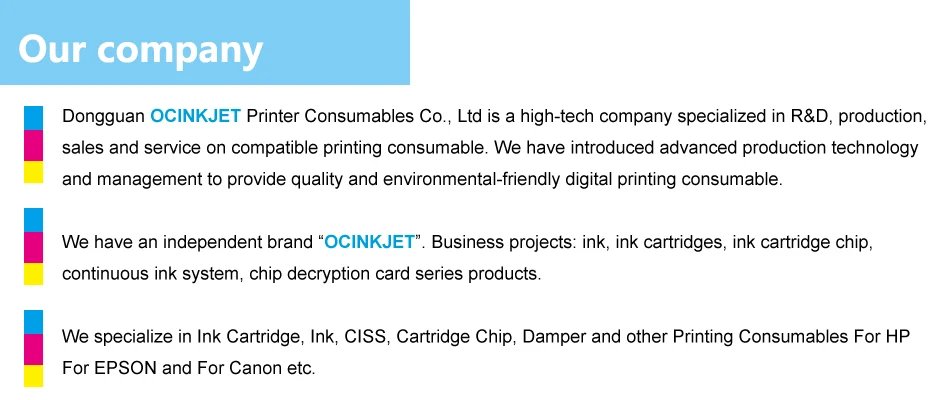 OCINKJET 100ML Dye Ink Universal Refill Dye Ink Suitable For Epson HP Canon Brother Deskjet Desktop Printer 4 Colors Single