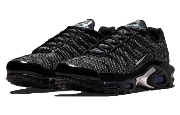 Nike Air Max Plus Black Suede Silver Sneakers shoes DQ0850-001