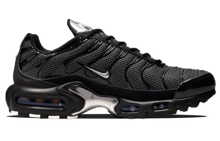 Nike Air Max Plus Black Suede Silver Sneakers shoes DQ0850-001