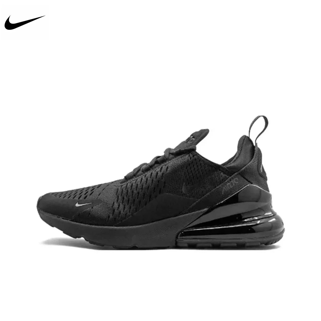 Nike Air Max 270 Mesh Shock Absorption Non-Slip Abrasion Resistant Low Top Air Cushion Running Shoes Unisex Black & White Nike Air Max 270 Mesh Shock Absorption Non-Slip Abrasion Resistant Low Top Air Cushion Running Shoes Unisex Black & White