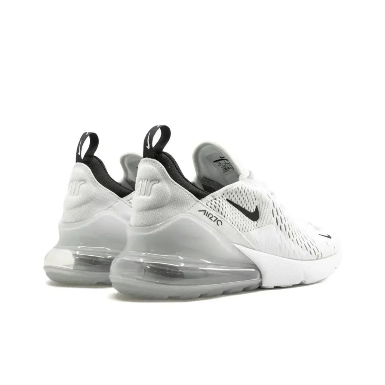 Nike Air Max 270 Mesh Shock Absorption Non-Slip Abrasion Resistant Low Top Air Cushion Running Shoes Unisex Black & White Nike Air Max 270 Mesh Shock Absorption Non-Slip Abrasion Resistant Low Top Air Cushion Running Shoes Unisex Black & White