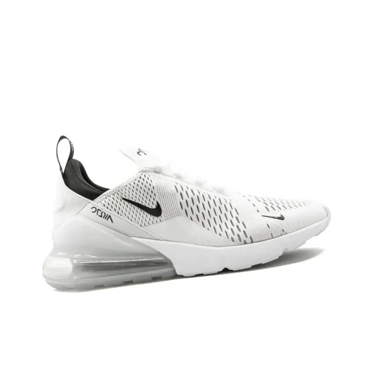 Nike Air Max 270 Mesh Shock Absorption Non-Slip Abrasion Resistant Low Top Air Cushion Running Shoes Unisex Black & White Nike Air Max 270 Mesh Shock Absorption Non-Slip Abrasion Resistant Low Top Air Cushion Running Shoes Unisex Black & White
