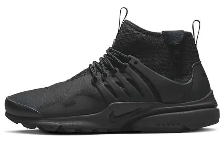 Nike Air Presto Mid Utility Triple Black Sneakers Shoes DC8751-003 With Original Box