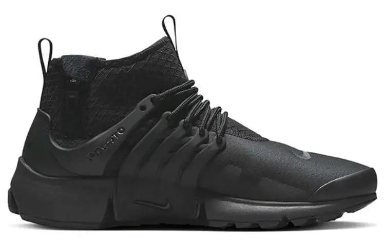 Nike Air Presto Mid Utility Triple Black Sneakers Shoes DC8751-003 With Original Box
