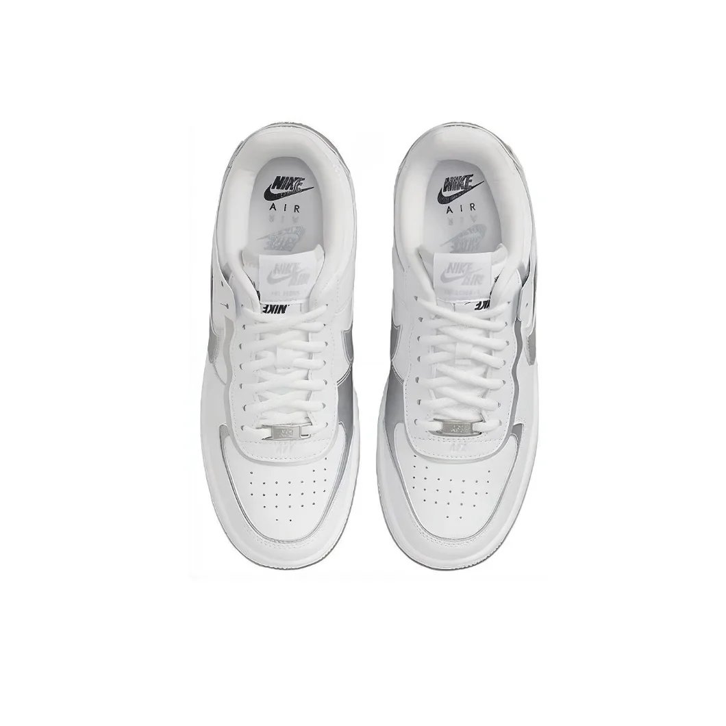 Nike Pink and White Colorway Air Force 1 Shadow Original Low Top Boardshorts Anti-skid Wearable Women's Casual Shoes