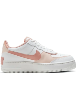 Alternative view of Nike Pink and White Colorway Air Force 1 Shadow Original Low Top Boardshorts Anti-skid Wearable Women's Casual Shoes