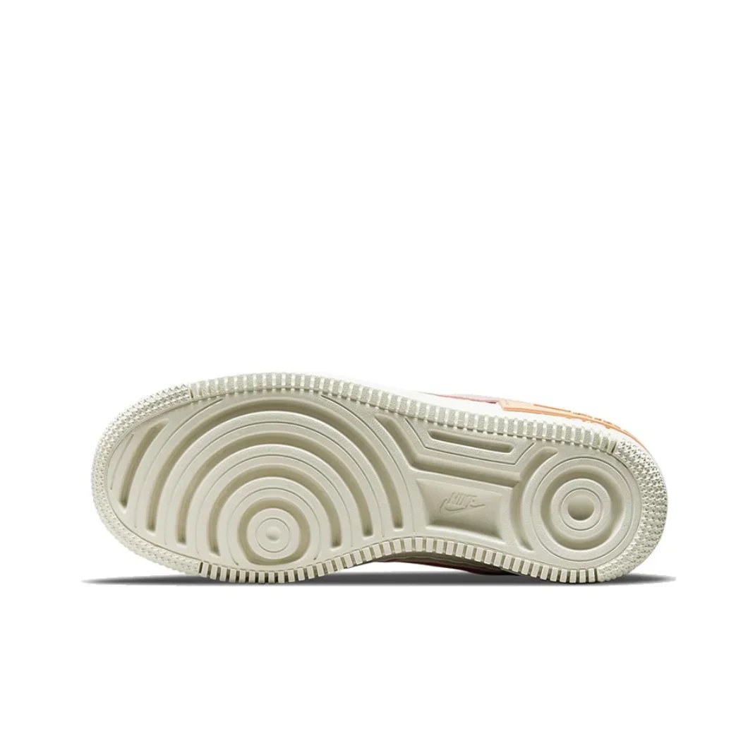 Nike Pink and White Colorway Air Force 1 Shadow Original Low Top Boardshorts Anti-skid Wearable Women's Casual Shoes