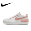 Nike Pink and White Colorway Air Force 1 Shadow Original Low Top Boardshorts Anti-skid Wearable Women's Casual Shoes