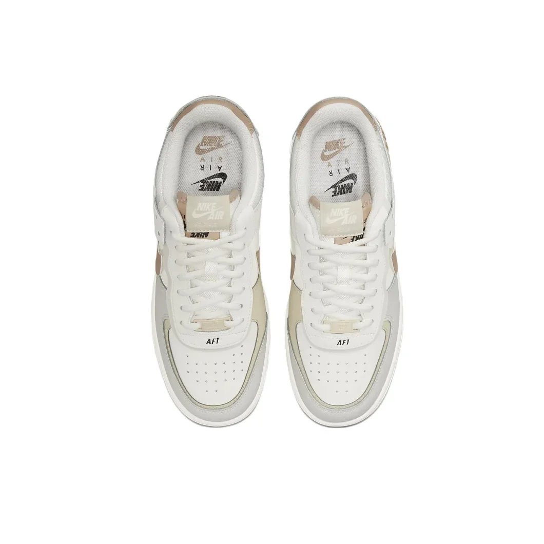 Nike Pink and White Colorway Air Force 1 Shadow Original Low Top Boardshorts Anti-skid Wearable Women's Casual Shoes