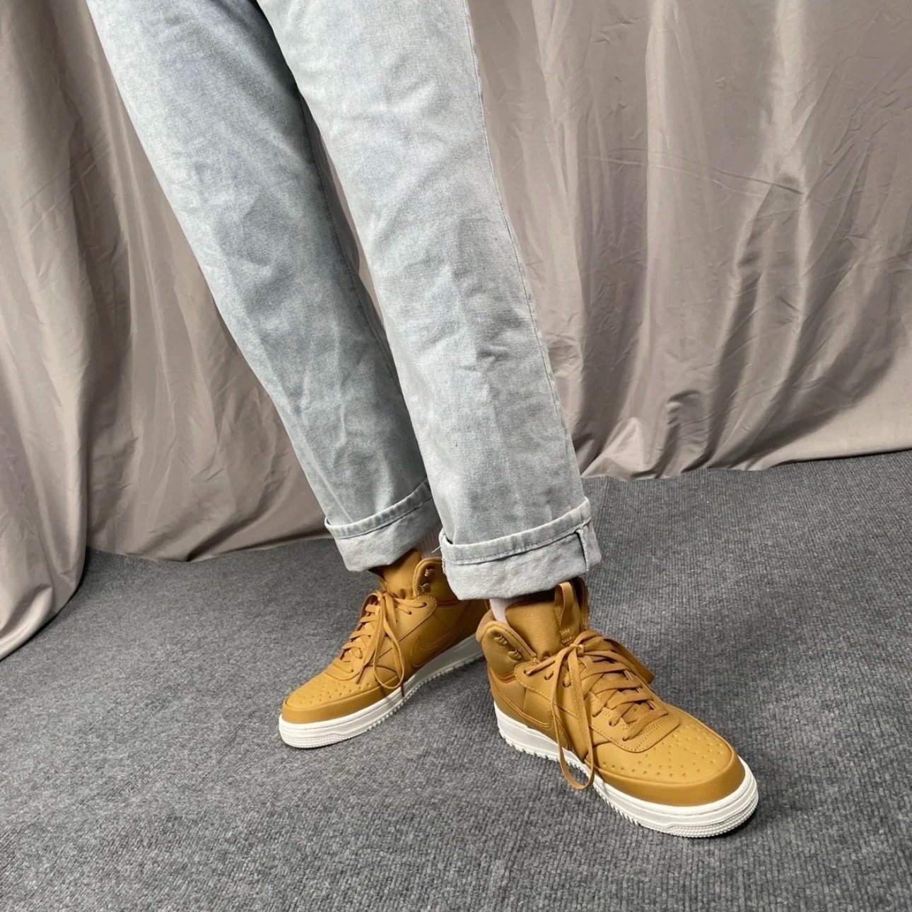 Nike Court Vision Mid Winter 'Elemental Gold' Sneakers shoes DR7882-700 With Original Box