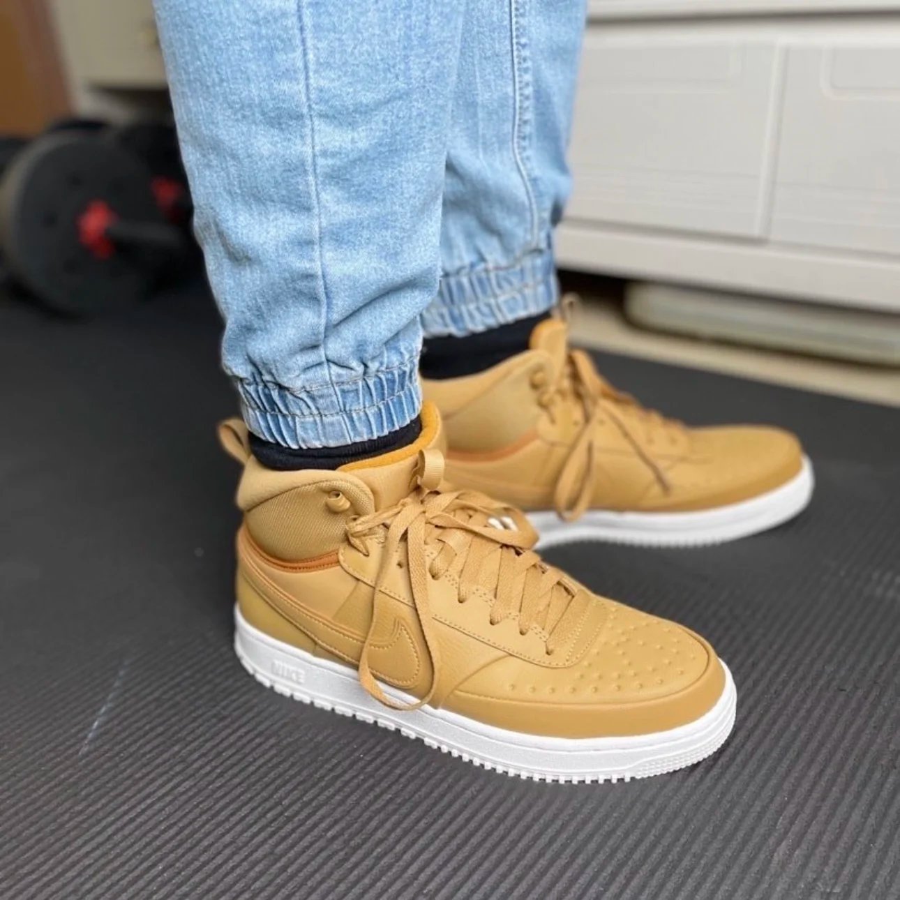 Nike Court Vision Mid Winter 'Elemental Gold' Sneakers shoes DR7882-700 With Original Box