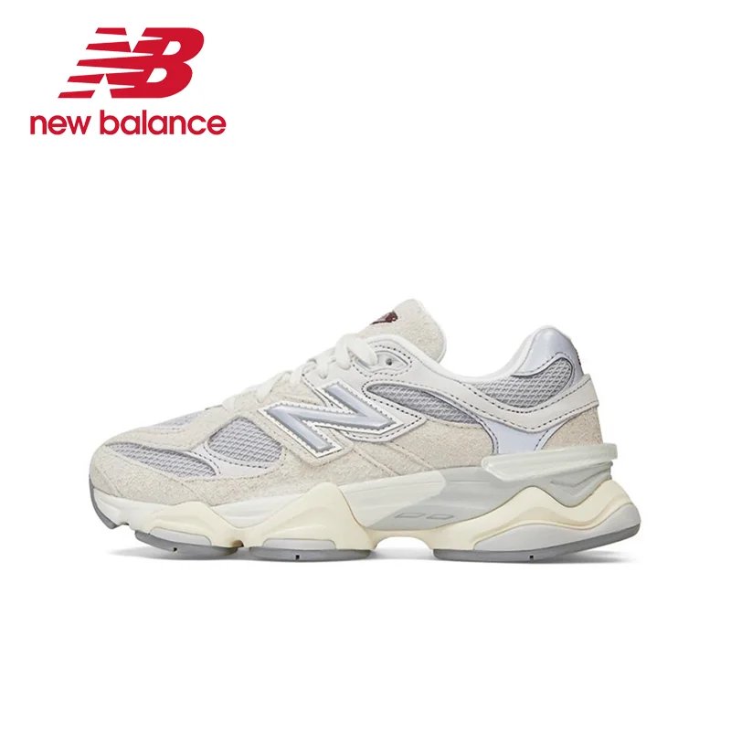 Original New Balance NB 9060 Non-Slip Lightweight Sports Casual Shoes Light Grey Men's and Women's Unisex Sneakers U9060GRY