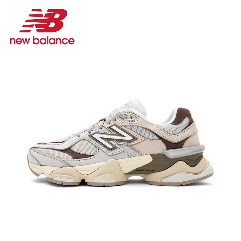 Original New Balance NB 9060 Non-Slip Lightweight Sports Casual Shoes Light Grey Men's and Women's Unisex Sneakers U9060GRY