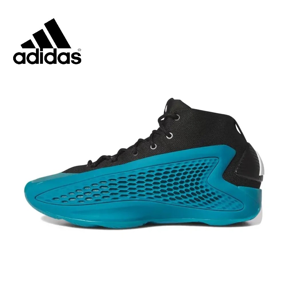 Adidas Newest Listing A.E.1 Mid Top Basketball Shoes Shock Absorbing and Slip Resistant Men's Sneakers Black and White