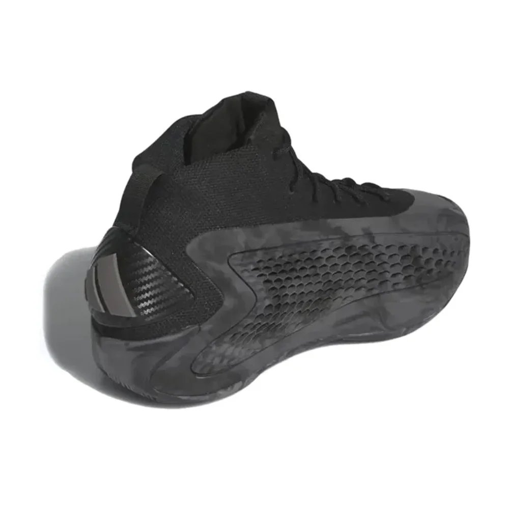Adidas Newest Listing A.E.1 Mid Top Basketball Shoes Shock Absorbing and Slip Resistant Men's Sneakers Black and White