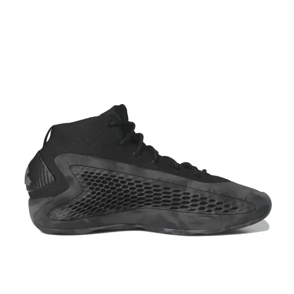 Adidas Newest Listing A.E.1 Mid Top Basketball Shoes Shock Absorbing and Slip Resistant Men's Sneakers Black and White