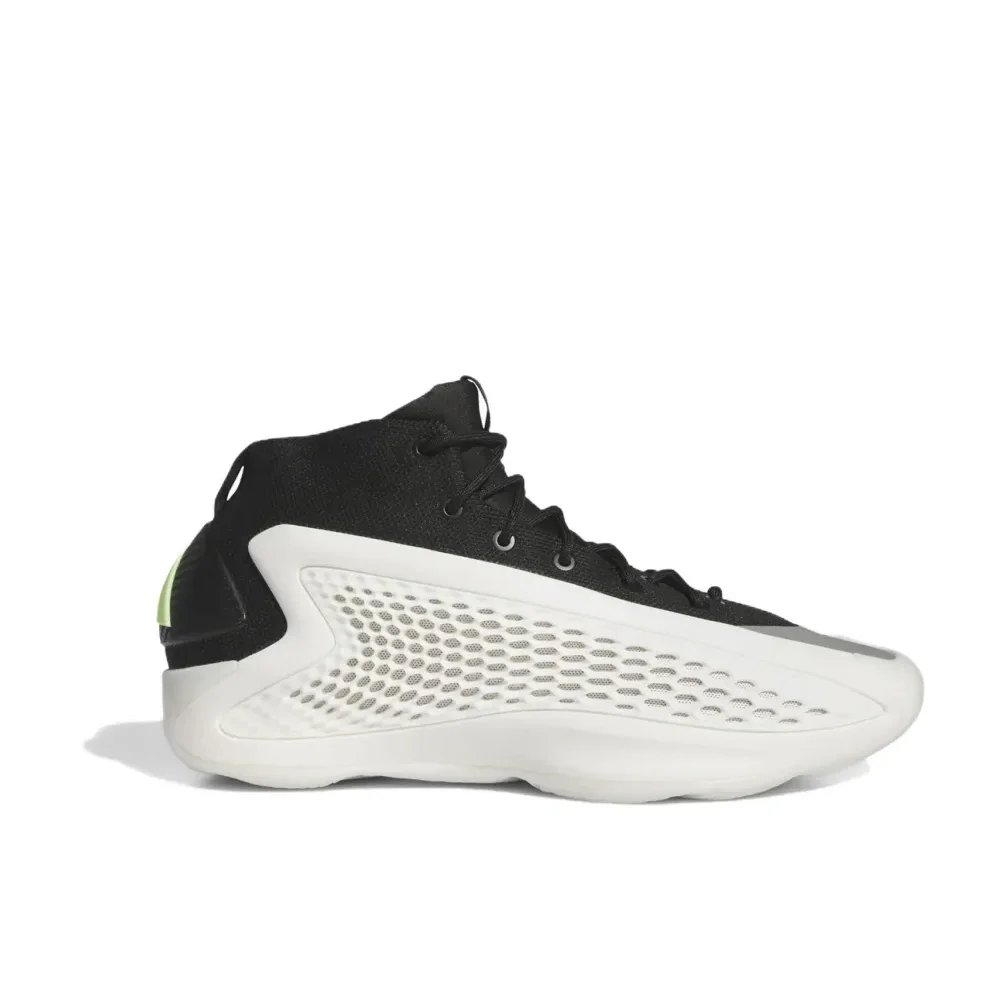 Adidas Newest Listing A.E.1 Mid Top Basketball Shoes Shock Absorbing and Slip Resistant Men's Sneakers Black and White