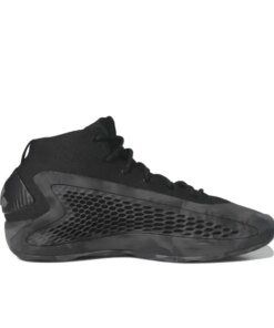 Alternative view of Adidas Original Black Grey A.E.1 Shock Absorbing and Slip Resistant Mid Top Men's Basketball Shoes